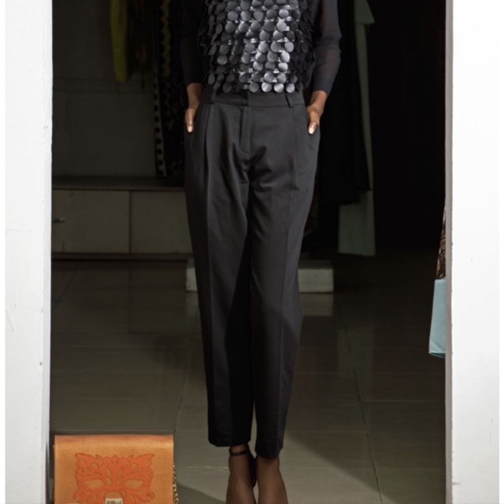 Harve Benard By Benard Holtzman Women Black Dress Pants 8p Petite